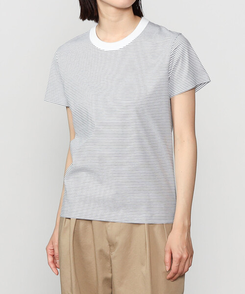 handvaerk(ハンドバーク)の「handvaerk | 60/2 マイクロTシャツ STRIPE WOMEN(Tシャツ/カットソー・レディース・ホワイト系その他/ブラック系その他・S/M)」の12枚目の写真