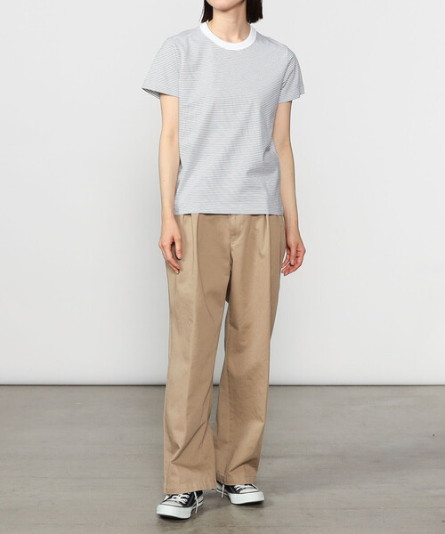 handvaerk(ハンドバーク)の「handvaerk | 60/2 マイクロTシャツ STRIPE WOMEN(Tシャツ/カットソー・レディース・ホワイト系その他/ブラック系その他・S/M)」の13枚目の写真