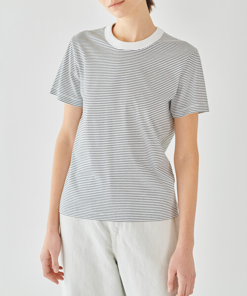 handvaerk(ハンドバーク)の「handvaerk | 60/2 マイクロTシャツ STRIPE WOMEN(Tシャツ/カットソー・レディース・ホワイト系その他/ブラック系その他・S/M)」の15枚目の写真