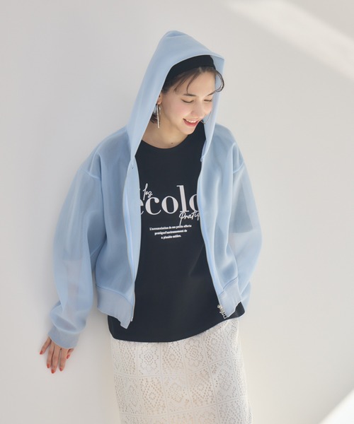 KATHARINE ROSS（キャサリンロス）の「【KATHARINE ROSS】シアーダンボールパーカー（パーカー・レディース・ライトブルー/ブラック・MEDIUM）」の13枚目の写真