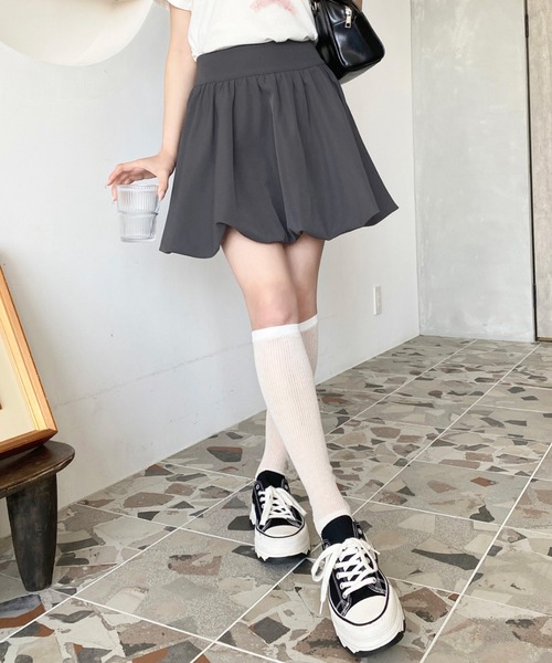 セール】カットジョーゼットバルーンミニスカート（スカート
