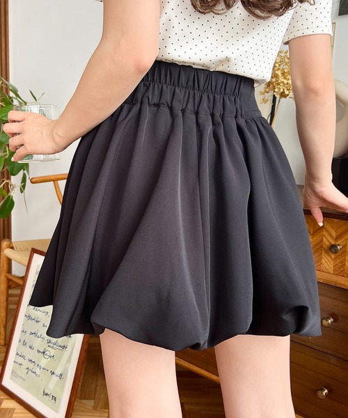 ★ The Barnnetブラックミニスカートショートthe barnnet Chico（チコ）の「【LINNEE】サイドポケット台形ミニスカート