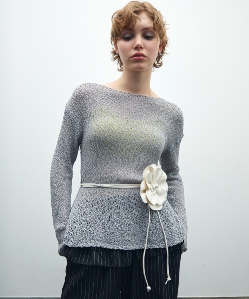 uyu.（ウユ）の「PUレザーローズベルト（ベルト・レディース・ホワイト/ブラック/ピンク・FREE）」の4枚目の写真