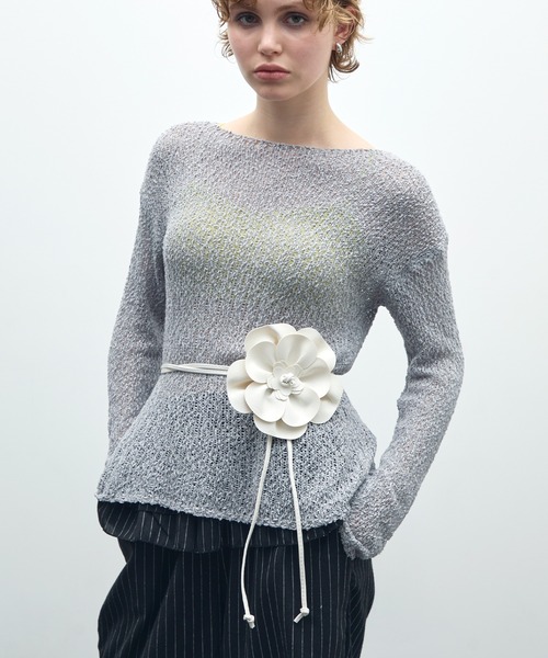 uyu.（ウユ）の「PUレザーローズベルト（ベルト・レディース・ホワイト/ブラック/ピンク・FREE）」の7枚目の写真