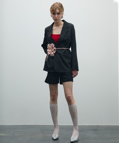 uyu.（ウユ）の「PUレザーローズベルト（ベルト・レディース・ホワイト/ブラック/ピンク・FREE）」の8枚目の写真