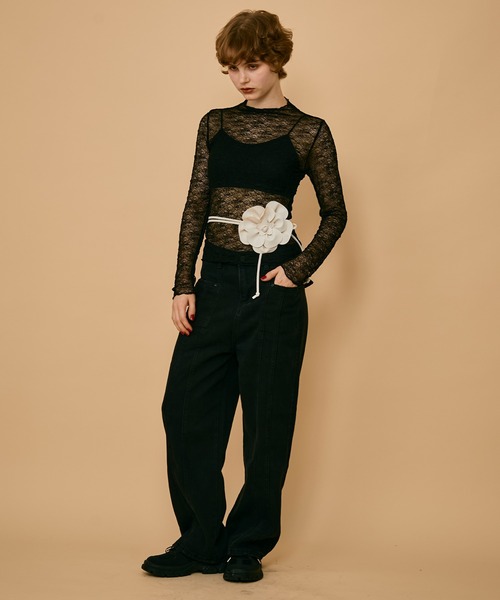 uyu.（ウユ）の「PUレザーローズベルト（ベルト・レディース・ホワイト/ブラック/ピンク・FREE）」の21枚目の写真