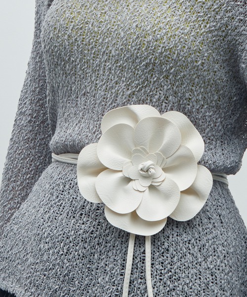 uyu.（ウユ）の「PUレザーローズベルト（ベルト・レディース・ホワイト/ブラック/ピンク・FREE）」の11枚目の写真