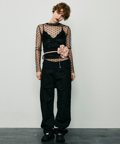 uyu.（ウユ）の「PUレザーローズベルト（ベルト・レディース・ホワイト/ブラック/ピンク・FREE）」の18枚目の写真