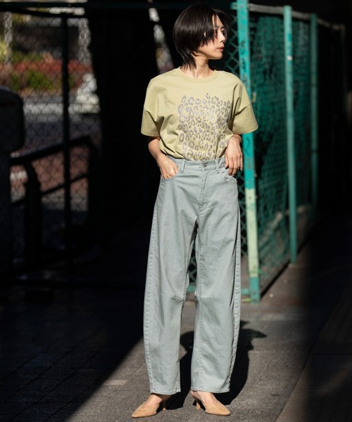 Munich（ミューニック）の「レオパードプリントTシャツ（Tシャツ/カットソー・レディース・ライトグリーン/ブラウン/ブラック/ホワイト・FREE）」の13枚目の写真