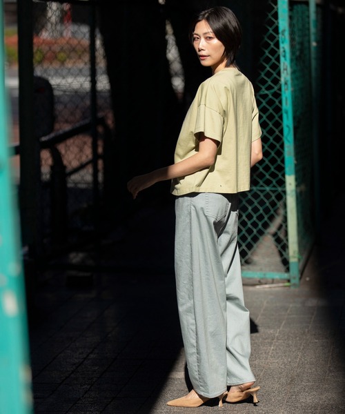 Munich（ミューニック）の「レオパードプリントTシャツ（Tシャツ/カットソー・レディース・ライトグリーン/ブラウン/ブラック/ホワイト・FREE）」の6枚目の写真