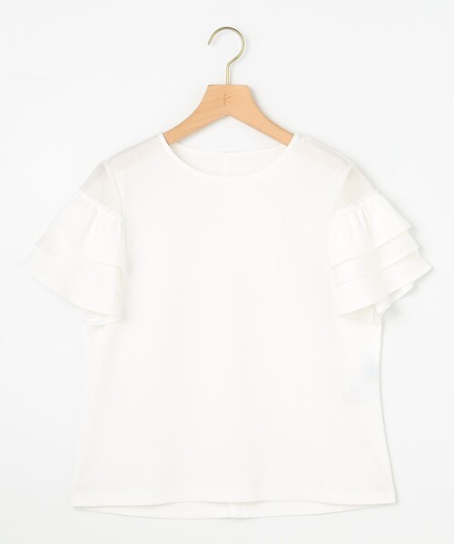 組曲（クミキョク）の「コットンポンチシア－スリーブ ブラウス（Tシャツ/カットソー・レディース・アイボリー系/ピンク系/ブラック系・3/2）」の15枚目の写真