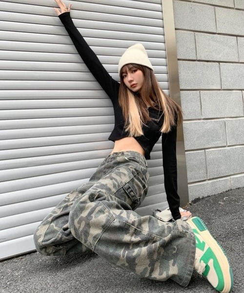 CANVAS+(キャンバスプラス)の「ペインターパンツ(その他パンツ・レディース・カーキ・L)」の5枚目の写真