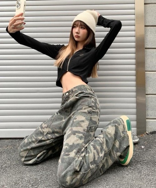 CANVAS+(キャンバスプラス)の「ペインターパンツ(その他パンツ・レディース・カーキ・L)」の6枚目の写真