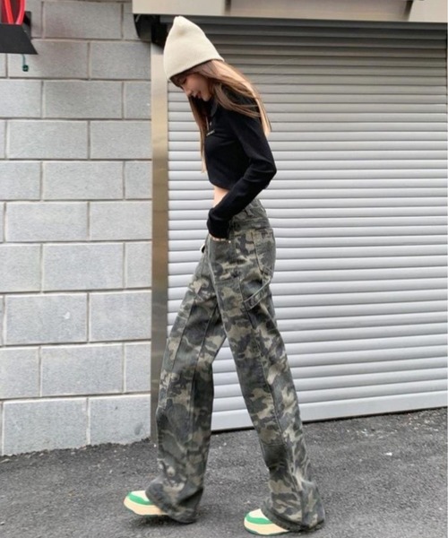 CANVAS+(キャンバスプラス)の「ペインターパンツ(その他パンツ・レディース・カーキ・L)」の9枚目の写真