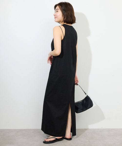 SLOBE IENA(スローブイエナ)の「リネンレーヨンノースリーブナローワンピース(ワンピース・レディース・ブラック/サックスブルー/ピンク・36/38)」の20枚目の写真