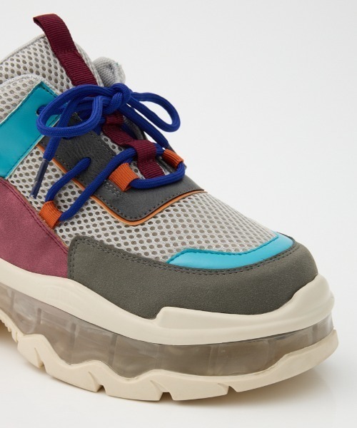 RODEO CROWNS WIDE BOWL（ロデオクラウンズワイドボウル）の「クリアソール ボリュームスニーカー（スニーカー・レディース・マルチ/オフホワイト/ブラック・LARGE/MEDIUM）」の15枚目の写真