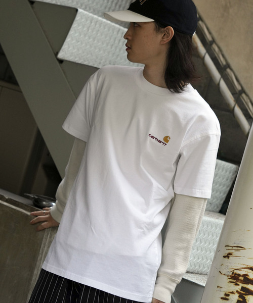 JOINT WORKS（ジョイントワークス）の「Carhartt / カーハートダブルアイピー S/S AMERICAN SCRIPT T-SHIRT（Tシャツ/カットソー・メンズ・グレー/ホワイト/ブラック/ブルー/グリーン・SMALL/MEDIUM/LARGE）」の6枚目の写真