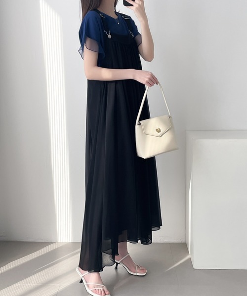 さと　有松絞りリメイク、有松ティアードワンピース、サロペット 和洋折衷 有松絞り浴衣 リメイク ワンピース ドレス夏帯サッシュ