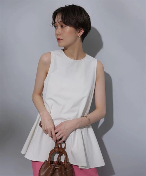 【新品】Arpege story　アルページュストーリー　ペプラムカットソー　白 2025年最新】arpege story カットソーの人気アイテム - メルカリ