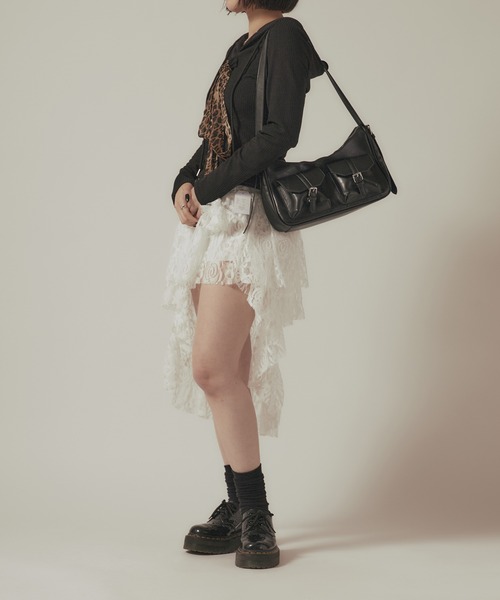 BLANK (ブランク)の「▲Leopard Tie Food Long TEE /レオパード柄タイ付フードロンT 秋物 秋服 2026年秋冬(Tシャツ/カットソー・レディース・グレー/ブラック・FREE)」の12枚目の写真