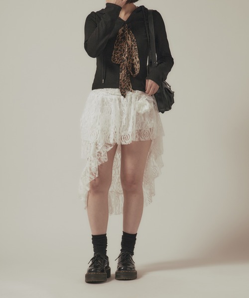 BLANK (ブランク)の「▲Leopard Tie Food Long TEE /レオパード柄タイ付フードロンT 秋物 秋服 2026年秋冬(Tシャツ/カットソー・レディース・グレー/ブラック・FREE)」の21枚目の写真