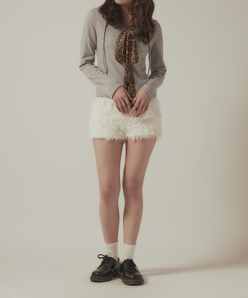 BLANK (ブランク)の「▲Leopard Tie Food Long TEE /レオパード柄タイ付フードロンT 秋物 秋服 2026年秋冬(Tシャツ/カットソー・レディース・グレー/ブラック・FREE)」の20枚目の写真