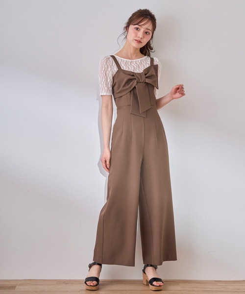 31 Sons de mode リボンモチーフコンビネゾン セール】リボンモチーフコンビネゾン（サロペット