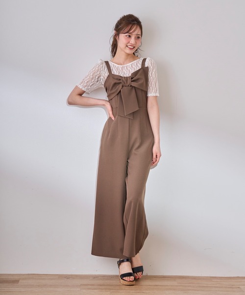 Me roir リボンモチーフコンビネゾン リボンモチーフコンビネゾン - Me roir(ミーロワール)の