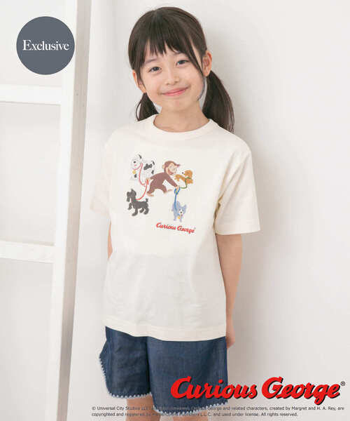 URBAN RESEARCH DOORS（アーバンリサーチドアーズ）の「『別注』おさるのジョージTシャツ(KIDS)（Tシャツ/カットソー・キッズ・アイボリー/ネイビー・105/120/135）」の2枚目の写真