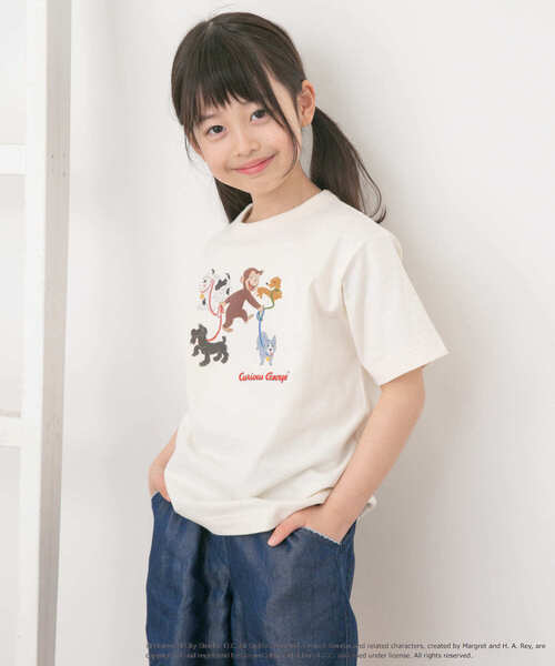 URBAN RESEARCH DOORS（アーバンリサーチドアーズ）の「『別注』おさるのジョージTシャツ(KIDS)（Tシャツ/カットソー・キッズ・アイボリー/ネイビー・105/120/135）」の3枚目の写真