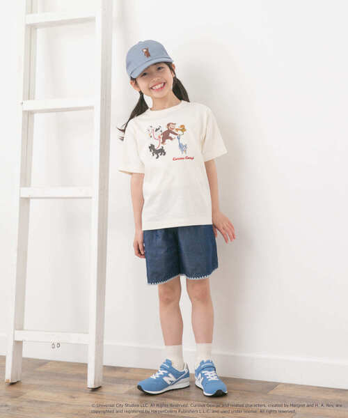 URBAN RESEARCH DOORS（アーバンリサーチドアーズ）の「『別注』おさるのジョージTシャツ(KIDS)（Tシャツ/カットソー・キッズ・アイボリー/ネイビー・105/120/135）」の6枚目の写真