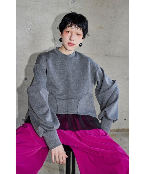 トップス OMMO MESH DOCKING WAVE TOP MESH DOCKING WAVE TOP（スウェット）｜OMMO（オーエムエムオー）の