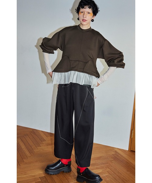 トップス OMMO MESH DOCKING WAVE TOP MESH DOCKING WAVE TOP（スウェット）｜OMMO（オーエムエムオー）の