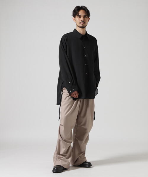 Toironier（トワロニエ）の「Toironier/トワロニエ/Sheer Loose Shirt（シャツ/ブラウス・メンズ・ブラック/ホワイト・F）」の19枚目の写真