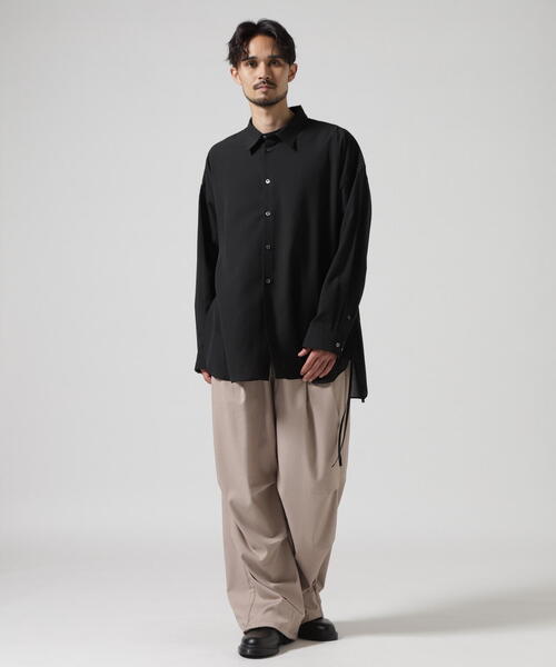 Toironier（トワロニエ）の「Toironier/トワロニエ/Sheer Loose Shirt（シャツ/ブラウス・メンズ・ブラック/ホワイト・F）」の20枚目の写真