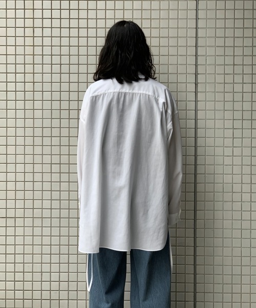 Toironier（トワロニエ）の「Toironier/トワロニエ/Sheer Loose Shirt（シャツ/ブラウス・メンズ・ブラック/ホワイト・F）」の8枚目の写真