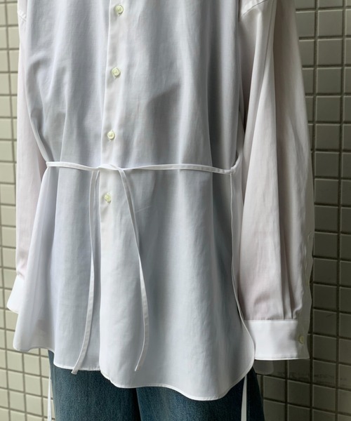 Toironier（トワロニエ）の「Toironier/トワロニエ/Sheer Loose Shirt（シャツ/ブラウス・メンズ・ブラック/ホワイト・F）」の10枚目の写真
