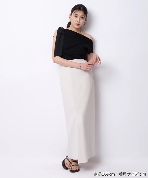 Mystrada（マイストラーダ）の「スリットジャージスカート（スカート・レディース・ブラック/ミント/グレー/オフホワイト/レッド系その他3・36/38/34）」の16枚目の写真