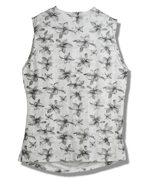 NO ID.（ノーアイディ）の「【NO ID.】Drape Sleeveless Pullover / ドレープ スリーブレス プルオーバー（Tシャツ/カットソー・メンズ・ホワイト/ブラック・ONE SIZE）」の4枚目の写真