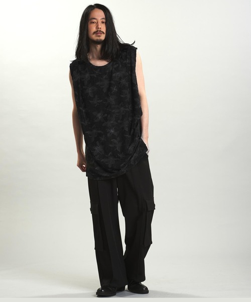 NO ID.（ノーアイディ）の「【NO ID.】Drape Sleeveless Pullover / ドレープ スリーブレス プルオーバー（Tシャツ/カットソー・メンズ・ホワイト/ブラック・ONE SIZE）」の21枚目の写真