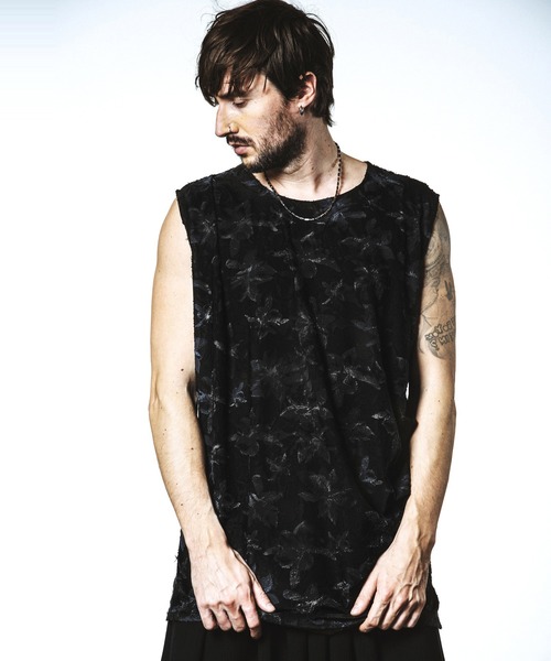 NO ID.（ノーアイディ）の「【NO ID.】Drape Sleeveless Pullover / ドレープ スリーブレス プルオーバー（Tシャツ/カットソー・メンズ・ホワイト/ブラック・ONE SIZE）」の15枚目の写真