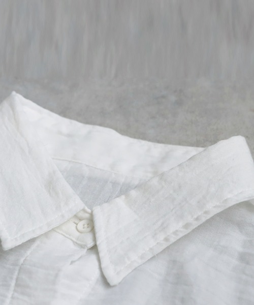 antiqua(アンティカ)の「フラッフィーガーゼシャツ(シャツ/ブラウス・レディース・ホワイト/ブラック・ONESIZE)」の15枚目の写真