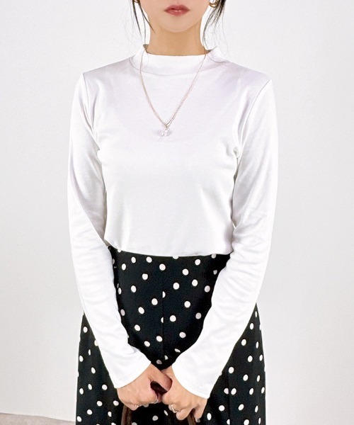 セール】【高すぎないハイネックで骨ストにも◎】コットン100％プチ