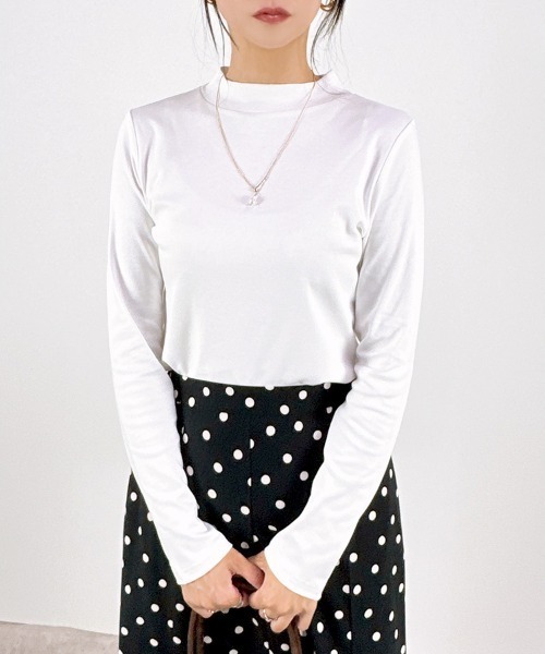 セール】【高すぎないハイネックで骨ストにも◎】コットン100％プチ