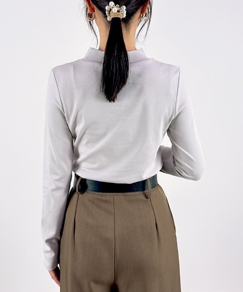 セール】【高すぎないハイネックで骨ストにも◎】コットン100％プチ