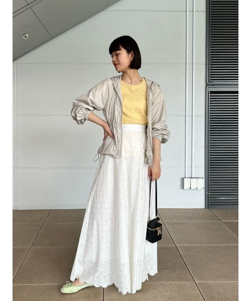 ESTNATION エストネーション　ブルゾン　ギャザー　ボリューム袖　ナイロン ESTNATION / ナイロン ギャザー フード ブルゾン｜ESTNATION ONLINE