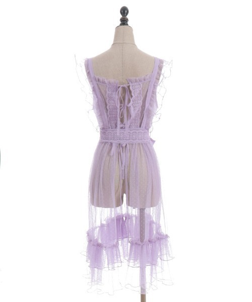 ドットチュールエプロン（ワンピース）｜Chalmiere（シャルミエール