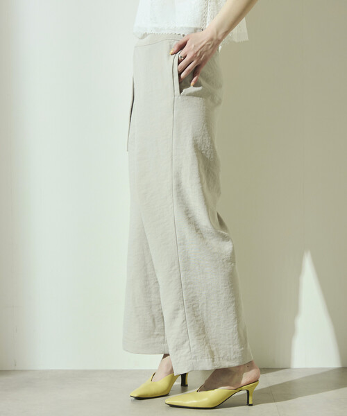 Firsthand（ファーストハンド）の「Firsthand/ファーストハンド リネンライク ラップパンツ / ワイドシルエット ラップパンツ（その他パンツ・レディース・ブラック/ベージュ・M/S）」の14枚目の写真
