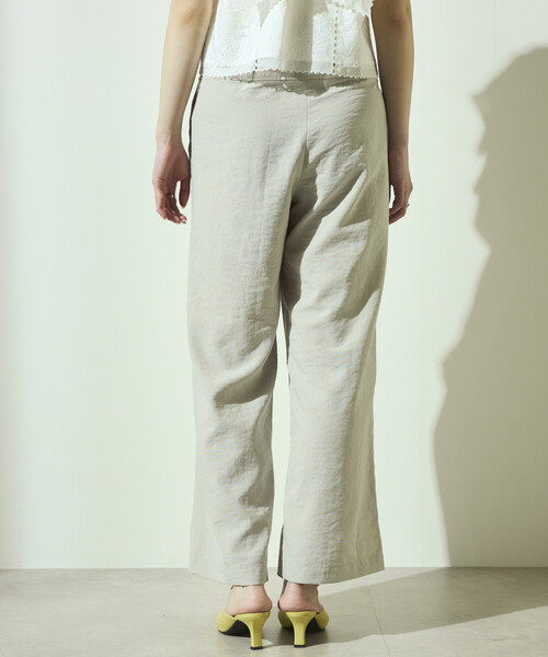 Firsthand（ファーストハンド）の「Firsthand/ファーストハンド リネンライク ラップパンツ / ワイドシルエット ラップパンツ（その他パンツ・レディース・ブラック/ベージュ・M/S）」の16枚目の写真