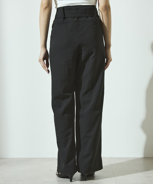 Firsthand(ファーストハンド)の「Firsthand/ファーストハンド リネンライク ラップパンツ / ワイドシルエット ラップパンツ(その他パンツ・レディース・ブラック/ベージュ・M/S)」の17枚目の写真
